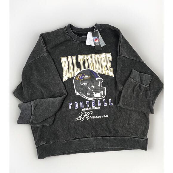 NFL Baltimore Ravens Gameday Couture Crewneck Sweatshirt Size XL Vintage Wash - Picture 1 of 8